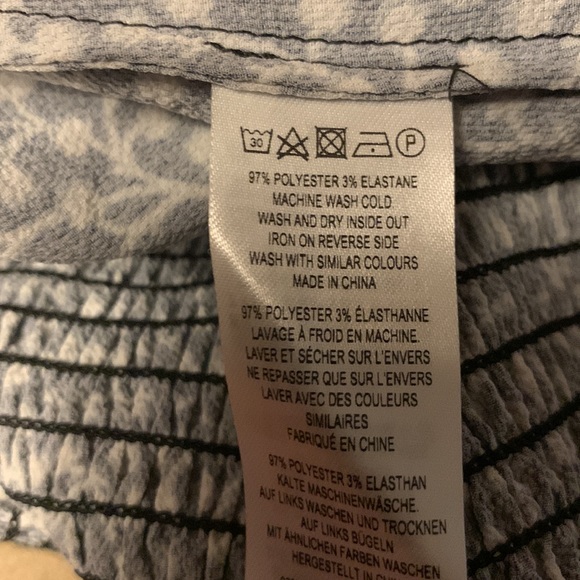 French Connection Elao Verona Crepe Black Multi Print Midi Smock Dress 12 - Picture 9 of 9